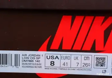 Hyperoad X DM7866-140 TRAVIS AIR SCOTT OG JORDAN 1 LOW 0422